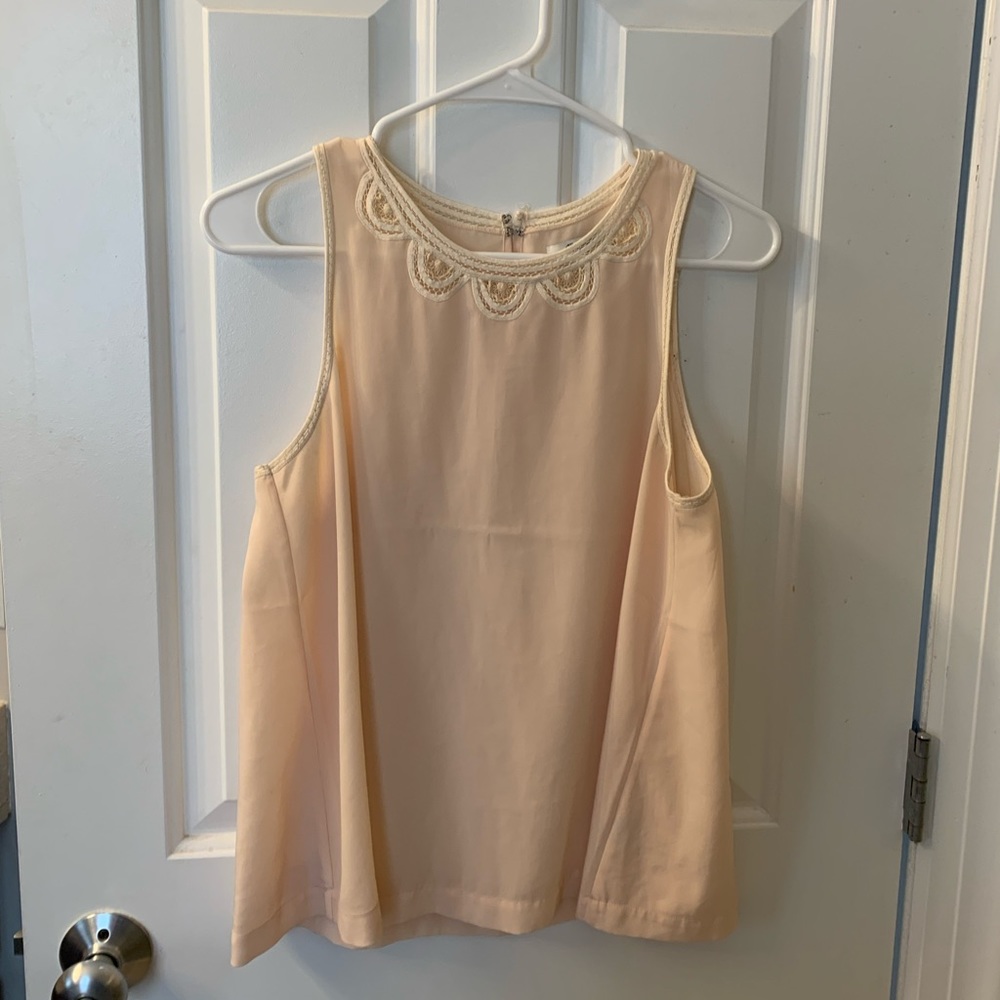 Size Medium Cream Color Trapeze Blouse